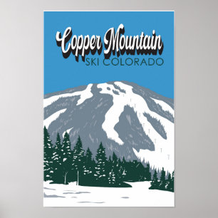 Skigebiet Copper Mountain Colorado Vintage Poster