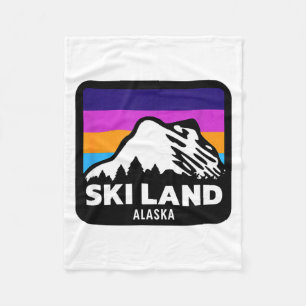 Skigebiet Fairbanks Alaska Skifahren Snowboarden Fleecedecke