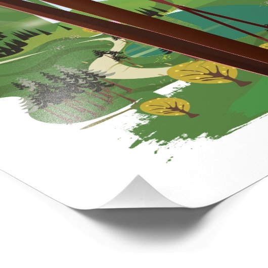 Skigebiet Fotodruck (Ecke)