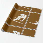 Skigebiet - Freizeit-Zeichen Geschenkpapier (Ungerollt)