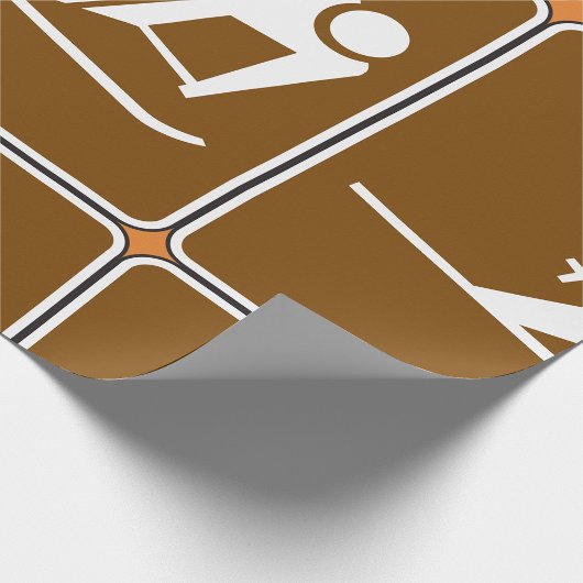 Skigebiet - Freizeit-Zeichen Geschenkpapier