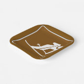 Skigebiet - Freizeit-Zeichen Pappteller (Gewinkelt)