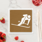 Skigebiet - Freizeit-Zeichen Serviette (Beispiel)