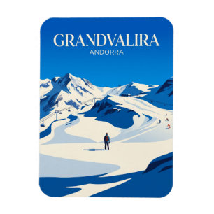 Skigebiet Grandvalira Andorra Magnet