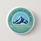 Skigebiet Hunter Mountain New York Button (Vorderseite)