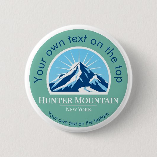 Skigebiet Hunter Mountain New York Button (Vorderseite)