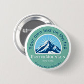 Skigebiet Hunter Mountain New York Button (Vorne & Hinten)