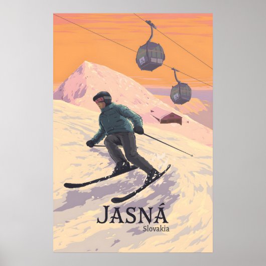 Skigebiet Jasna Slowakei Reiseplakat Poster (Vorne)