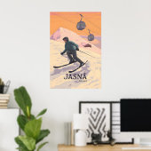 Skigebiet Jasna Slowakei Reiseplakat Poster (Heimbüro)