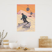 Skigebiet Jasna Slowakei Reiseplakat Poster (Küche)