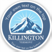 Skigebiet Killington Vermont Aufkleber (Vorderseite)