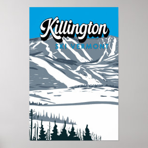 Skigebiet Killington Winter Vermont Vintage Poster