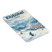Skigebiet Kitzbühel Österreich Magnet (Rechte Seite)