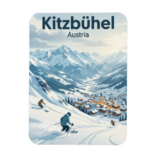 Skigebiet Kitzbühel Österreich Magnet