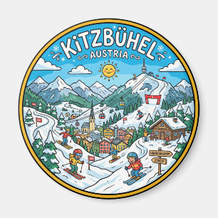 Skigebiet Kitzbühel Österreich Magnet