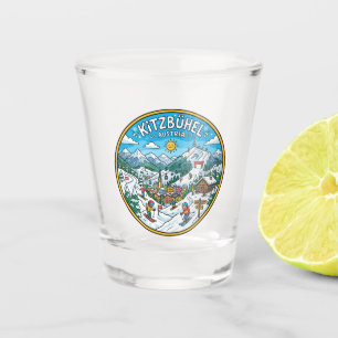 Skigebiet Kitzbühel Österreich Schnapsglas