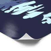 Skigebiet La Savoie Plakat, Retro. Winterreise Poster (Ecke)