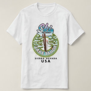 Skigebiet Lake Tahoe Sierra Nevada USA T-Shirt