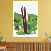 Skigebiet Leinwanddruck (Insitu (Wohnzimmer))
