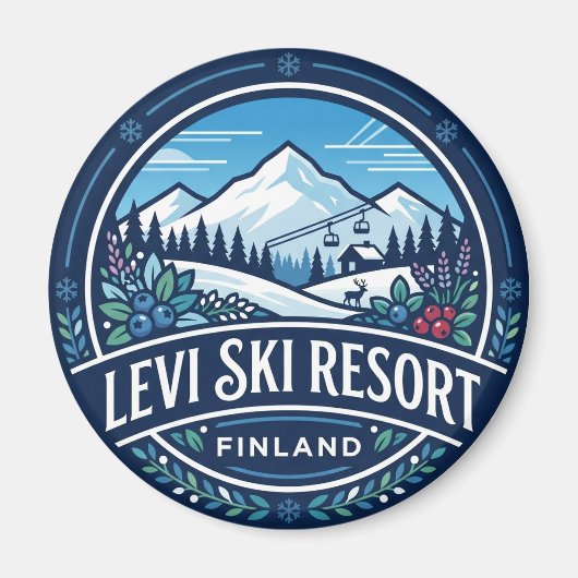 Skigebiet Levi Finnland Magnet (Vorne)