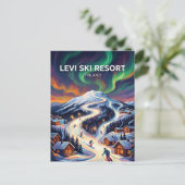 Skigebiet Levi Finnland Postkarte (Stehend Vorderseite)