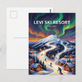 Skigebiet Levi Finnland Postkarte (Vorne/Hinten)