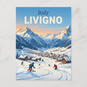 Skigebiet Livigno Italien Postkarte