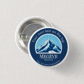 Skigebiet Megève Frankreich Button (Vorne & Hinten)