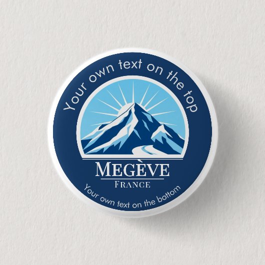 Skigebiet Megève Frankreich Button (Vorderseite)