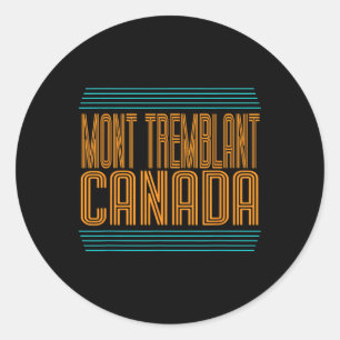 Skigebiet Mont Tremblant Kanada Quebec Skifahren S Runder Aufkleber