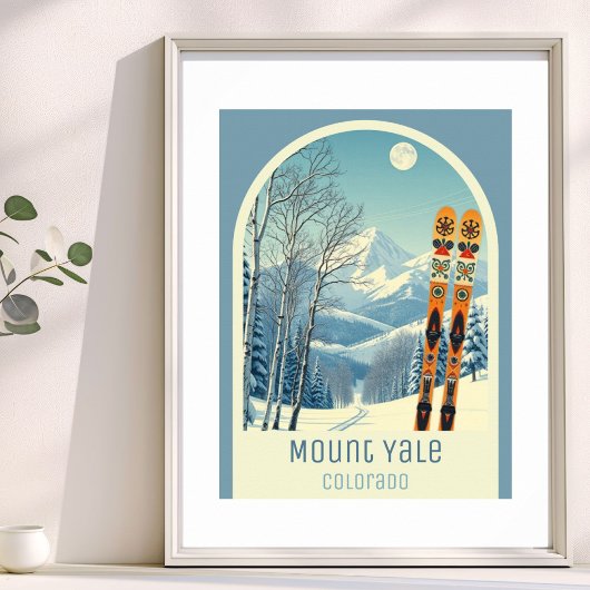 Skigebiet Mount Yale Colorado Poster