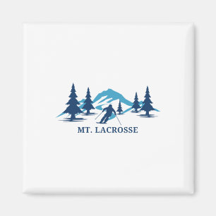 Skigebiet Mt. Lacrosse Wisconsin Skifahren Skifahr Magnet