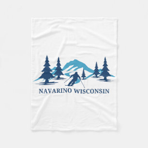 Skigebiet Navarino Wisconsin Skifahren Skifahrer Fleecedecke