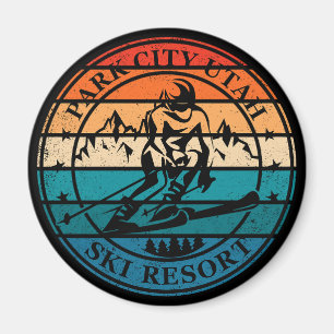 Skigebiet Park City Utah vintage Magnet