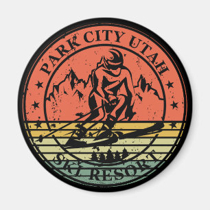 Skigebiet Park City Utah vintage Magnet