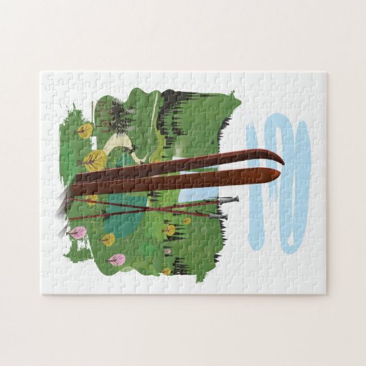 Skigebiet Puzzle (Horizontal)