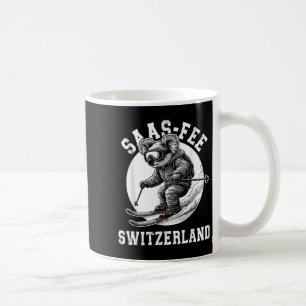 Skigebiet Saas-fee Koala Bär Schweizer Alpen Skifa Kaffeetasse