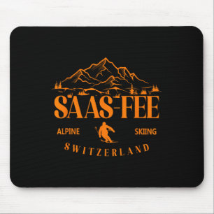 Skigebiet Saas-fee Schweizer Alpen Alpin-Ski Schwe Mousepad