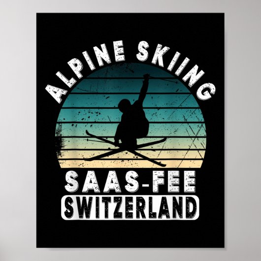 Skigebiet Saas-fee Schweizer Alpen Alpin-Ski Schwe Poster (Vorne)