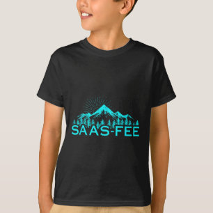 Skigebiet Saas-fee Schweizer Alpen Skifahren Schwe T-Shirt