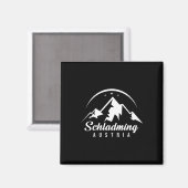 Skigebiet Schladming Austria Snowboarden Magnet (Vorderseite/Rückseite)