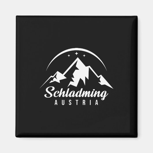 Skigebiet Schladming Austria Snowboarden Magnet (Vorne)