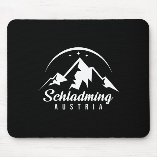 Skigebiet Schladming Austria Snowboarden Mousepad (Vorne)