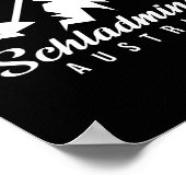 Skigebiet Schladming Austria Snowboarden Poster (Ecke)