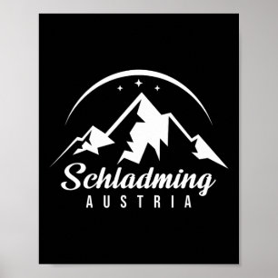 Skigebiet Schladming Austria Snowboarden Poster