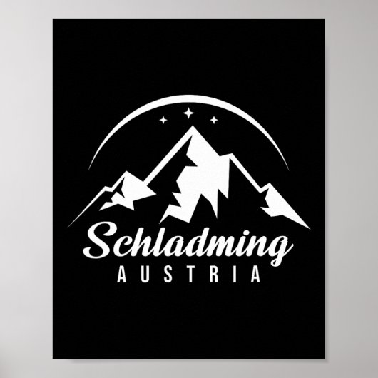 Skigebiet Schladming Austria Snowboarden Poster (Vorne)