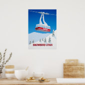 Skigebiet Snowbird Cable Car Poster (Küche)
