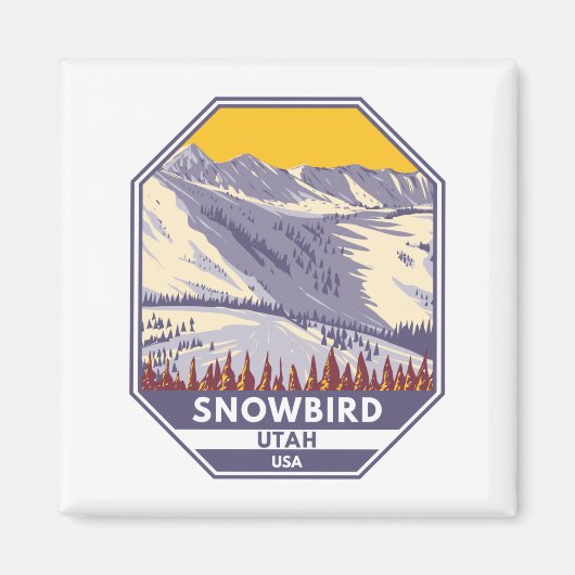 Skigebiet Snowbird Winter Utah Magnet (Vorne)