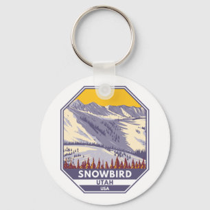 Skigebiet Snowbird Winter Utah Schlüsselanhänger