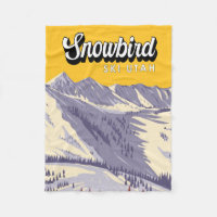 Skigebiet Snowbird Winter Utah Vintag